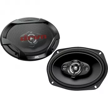 JVC CS-DR6942 6x9 Inch 4-Way Coaxial Car Speakers, 500W Peak Power, Carbon Mica Woofer, PEI Dome Tweeter, Pair