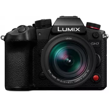 Panasonic Lumix DC-GH7LE Mirrorless Camera Body with 12-60mm Lens Kit - Black