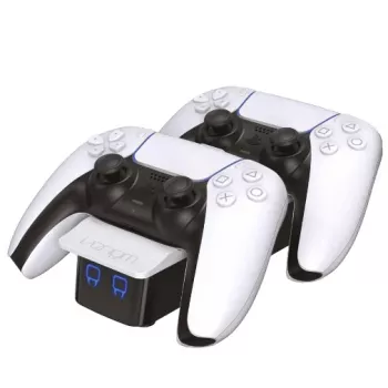 Venom Twin Docking Station - Charging Station - 3 Output Connections (2 x Dock Connector, USB)
