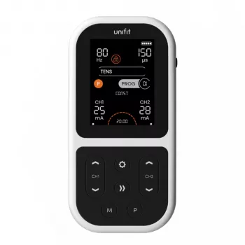 Tenscare Unifit Fitness Recovery and Pain Relief TENS/EMS Device - 2 Channels, 18 Programmes, Backlit LCD