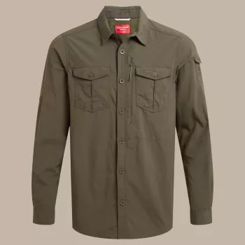 Craghoppers NosiLife Adventure LS Shirt III - Woodland Green, Size L