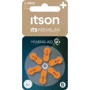 itson itsPREMIUM Zinc-Air Hearing Aid Battery PR13IT/6RM (PR13(48)IT/6RM)