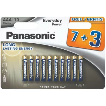 Panasonic Everyday Power AAA Alkaline Batteries LR03 10-Pack Blister
