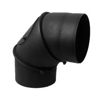 Chimney Pipe Bend 45/90° with Inspection T-Piece, 150 mm, Black Steel