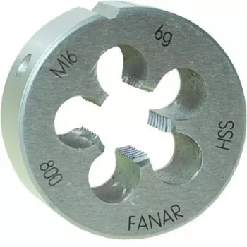 FANAR Thread Cutting Die M16 x 2.00 HSS800 DIN 22568
