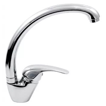 FERRO ELBA BEL4A Single-Lever Sink Mixer, Chrome, U-Spout, 360° Swivel
