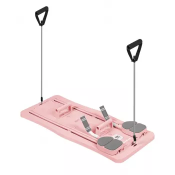 REBEL RBA-3069-PK 9-in-1 Pilates Bar Set with Resistance Bands, Door Anchor, Foot Loops and Carry Bag – Pink