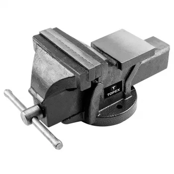 Topex 07A112 Bench Vise 100 mm Swivel Base Cast Iron