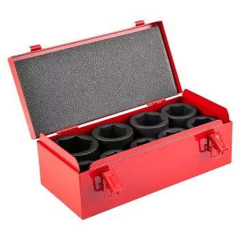 NEO TOOLS 1-Inch Drive Impact Socket Set, 9-Piece, 27-50 mm, Cr-Mo, DIN 3121