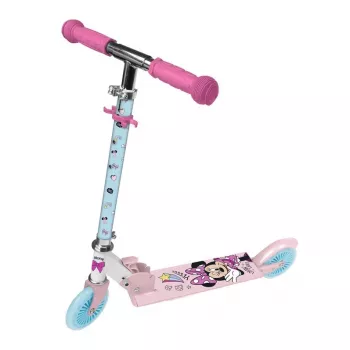 Disney Minnie Mouse 2-Wheel Scooter for Children, Pink, Height-Adjustable, Foldable, Max. 50 kg