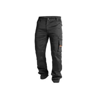 ActiFlex Work Trousers 48 Black Slim Fit with CORDURA Reinforced KneeGuard Pro
