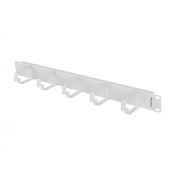 LANBERG 19 inch 1U Cable Organiser with 5 Metal Brackets Type B, Grey