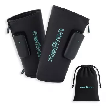 MEDIVON FlowGo Duo Air Pressure Leg Massager with Heat, 6 Modes, 3 Intensities, Rechargeable
