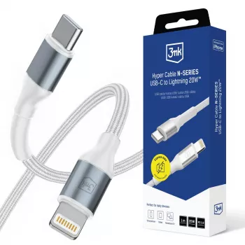 3mk Hyper Cable N-SERIES USB-C to Lightning 1m 9V/2A 20W White
