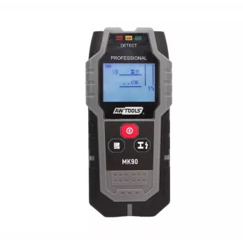 AWTOOLS 1124900 Multi-Function Wall Scanner – Detects Wood, Metal and Live AC Cables up to 100 mm Depth