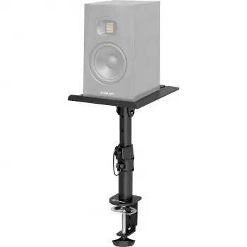 MOZOS MSK10 Studio Monitor Stand Pair – Height-Adjustable Steel Speaker Stands with Isolation Pads, Floor Spikes & Cable Management, 800–1300 mm, 20 kg Load per Stand, Black
