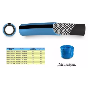 Compressed air hose 12.5mm x 25m blue Professional