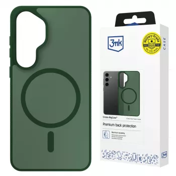 3MK Smoke MagCase for Samsung Galaxy S25 - Green Translucent MagSafe Back Case