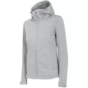4F Women's Softshell Jacket H4Z22 SFD350 Light Grey Melange