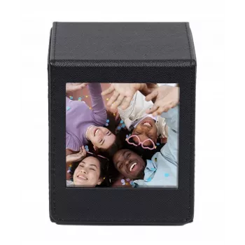 LOVEINSTANT Photo Storage Box for Fujifilm Instax Square - Black with Viewing Window, for 100 Photos
