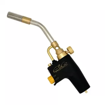 ELICO PROFITECH Gas Burner AX1-022CGA | Piezo Ignition, Adjustable Flame, EN417 Butane
