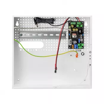 BCS ZA1206/UPS/F/KD 72W 12V DC 6A UPS Power Supply with Battery Charger for Security Systems, Metal Housing, Wall Mount
