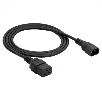 Akyga AK-UP-02 Server Extension Cable IEC C14 to IEC C19, 3 x 1 mm², 1.8 m, Black