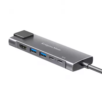 USB-C Hub Multiport Adapter with HDMI 4K, 2x USB 3.0, USB-C Data, 100W PD, Gigabit Ethernet, Space Grey