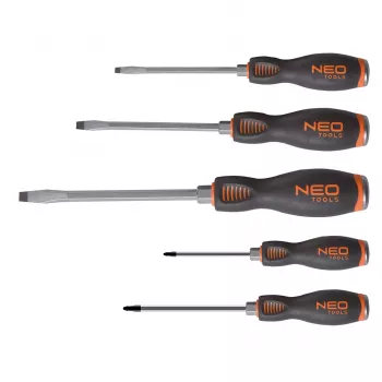 NEO TOOLS Impact Screwdriver, S2, Set of 5