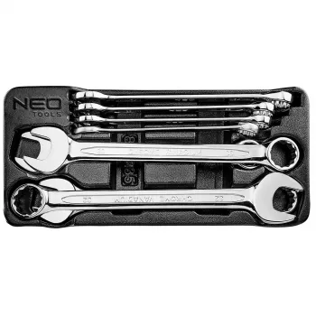 NEO TOOLS Combination Spanner Set 20-32 mm, 8-piece, Foam Insert