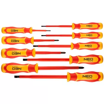 NEO TOOLS 9-Piece 1000V Insulated Screwdriver Set with Voltage Tester