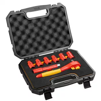 NEO TOOLS 01-307 Insulated Socket Set 1000V, 8-Piece, 1/2