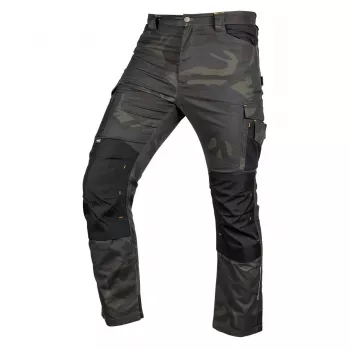 NEO TOOLS Mix&Match Work Trousers, Canvas, Cordura-Reinforced, Green Camouflage, Size XXXL