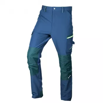 NEO TOOLS Mix&Match 4-Way Stretch Work Trousers, Navy-Green, Size L
