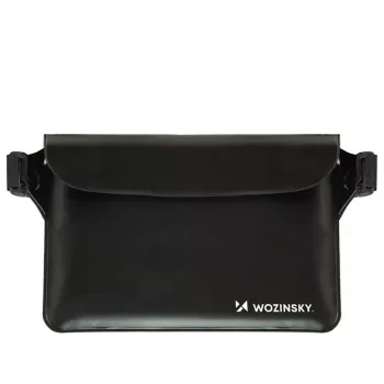 WOZINSKY WWS-01 Waterproof PVC Waist Bag, Black