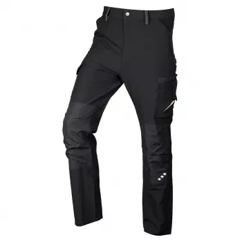 NEO TOOLS Mix&Match 4-Way Stretch Work Trousers, Black-Green, Size XXXL