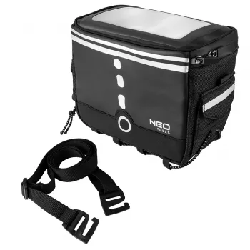 NEO TOOLS 1.5L Black Water-Repellent Frame Bag with Reflective Logo