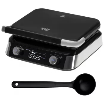 Adler AD 3084 Waffle Iron, 2400 W, Black/Silver