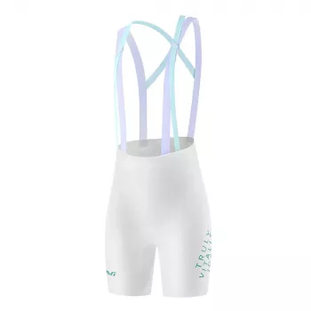 ROCKBROS Women's Cycling Bib Shorts with 3D Seat Pad, White, Size S