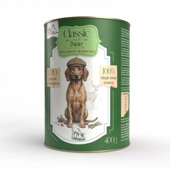 Syta Micha Wet Food for Dogs with Venison and Cranberry, Grain-Free, 400g Can