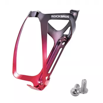 Rockbros RKL02 Aluminium Bicycle Bottle Cage - Black/Red
