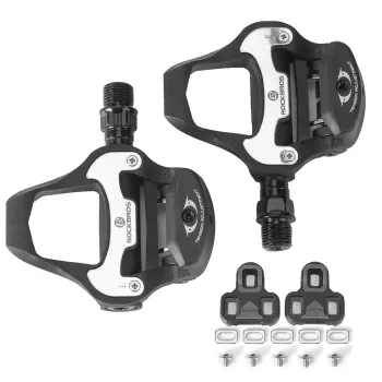 RockBros LP-R LOOK KEO Compatible Road Bike Cleats - Black, 6° Float, Nylon Composite, with Mounting Hardware
