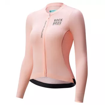 ROCKBROS ROAD TO SKY Women's Long-Sleeve Cycling Jersey Pink Size M