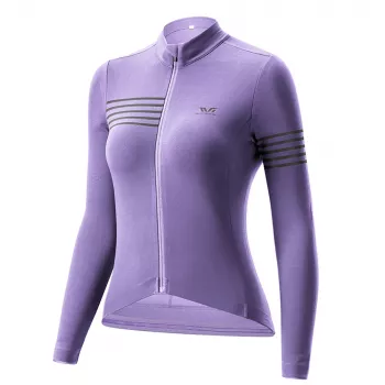 ROCKBROS Women's Long-Sleeve Thermal Cycling Jersey YPW065 Purple Size M