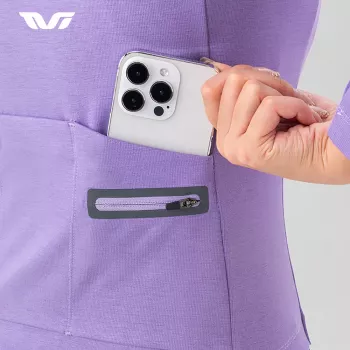 ROCKBROS Women's Long-Sleeve Thermal Cycling Jersey YPW065 Purple Size M