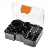 NEO TOOLS Bi-Metal Hole Saw Set Co8% (19, 25, 30, 35, 40, 68 mm), 9-Piece