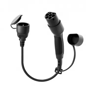 AKYGA AK-SC-E28 Type-2 to Schuko Adapter Cable for EV Chargers 16A 0.3m Black