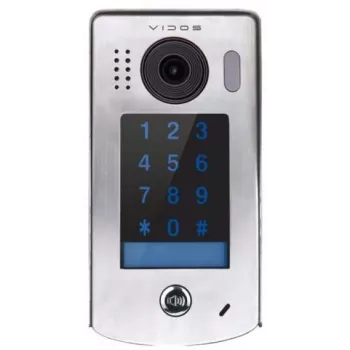 VIDOS DUO IP S302 Video Door Station with RFID, 2MP Wide-Angle Camera, IP65 Stainless Steel, Surface Mounting