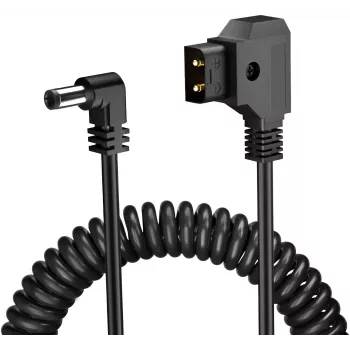 Newell D-Tap to DC 5.5x2.5mm Coiled Cable, 90cm, Black