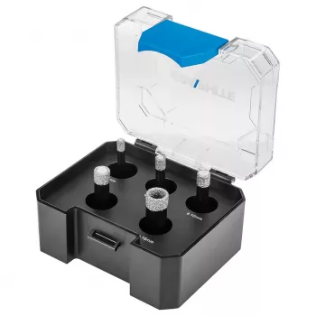 Graphite 55H319 Diamond Hole Saw Set, 5-Piece (6, 8, 10, 12, 16 mm) for Ceramic, Porcelain, Glass, Marble, Granite